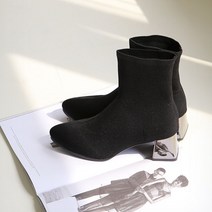 꼼꼼구두 아뉴 니트 삭스 앵클부츠(5cm)