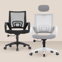 린백토리 베이직 사무실 학생 공부 컴퓨터 자세교정 편안한 메쉬 책상 의자, 헤드 X, 블랙