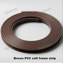 고양이방묘창 고양이 방충망 펫도어 방묘문 보이지 않는 파리 모기 스크린 그물 메쉬 맞춤형 제작 DIY 마그네틱 창문 탈착식 및 세척 가능, Brown PVC strip+5 meters lengt