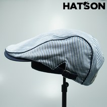 [햇츠온]I0MG034BL HatsON 브랜드 남자 여자 사계절 코디 블루 헌팅캡 뉴스보이캡 골프 모자 AD