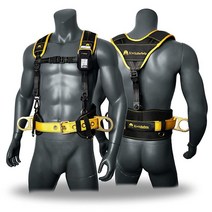 KwikSafety (샬롯 NC 비버 테일 하네스 안전 벨트 OSHA 준수 3D 링 백 서포트131605, 1 PACK: Safety Belt Suspension, Safety Belt + Suspension Strap