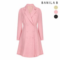 바닐라비 [바닐라비] 여성 버튼 핀턱 플레어 미니 원피스