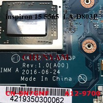 AMDCOU용 메인보드리퍼비쉬 CN-0N7GMF Dell INSPIRON 5565 노트북 마더보드 BAL22 LA-D803P REV:1.0(A00) A, 한개옵션0