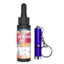 에폭시 수지 경화제 본드 퍼티 아크릴 에폭시 UV 수지 투명 하드 접착제 자외선 손전등 경화 크리스탈 액, 한개옵션0