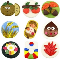 (FJ) 쪼물락 아트솝 가을 추석 비누 만들기 5인용비누만들기키트 DIY비누 비누클레이 비누점토 쪼물락비누, 밤송이