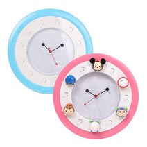 디즈니 썸썸 DIY 피규어 벽시계, 핑크_구피