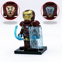 마블 어벤져스 캐릭터 피규어 모음 - 레고 호환 미니 레고호환블록, 투명쉴드 아이언맨(XH1261)