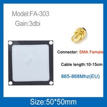티비안테나 Fonkan UHF RFID 원형 세라믹 안테나 사용 액세스 제어 판독기 SMA MMCX IPEX 커넥터가 소형, [27] 50mm SMA FemaleEU
