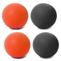 룸드 넌슬립 라크로스볼 마사지볼 2p, 오렌지, 블랙, 4p