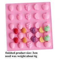 발렌타인 데이 실리콘 몰드블루 베리 양초 금형 3D 시뮬레이션 과일 수제 공예 용품, 27 Fruit