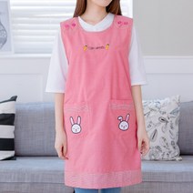 데코에버 당근좋아 원피스 앞치마, 레드