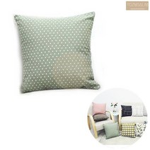 패브릭 쇼파 쿠션 45X45CM 페브릭 소파 쿠선 가정용 사각 솜쿠션, 색상 모던체크 화이트
