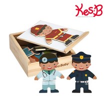 유아 자석 직업 매칭 퍼즐 맞추기 놀이 경찰관 의사 운동선수 건축가 군인 소방관 교구 어린이집 생일 선물 집중력 향상 어린이 교육 장난감 유아 교구