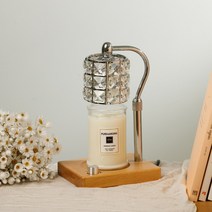 캔들백화점 루시드우드 캔들워머+천연 소이 캔들 세트, 루시드우드 (실버), 가든파티, 370ml