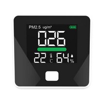 가정용 디지털 공기 에어 질 모니터. 먼지 PM2.5 온도 측정기. 가스 기 배터리 부족 경고. 3 in 1, 한개옵션0