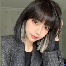 가발 단발 단발가발 보브컷 시크릿 중 통 통가발 투톤, 쿠팡포유 1, 쿠팡포유 블랙톤-에쉬그레이, 쿠팡포유 본상품선택