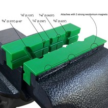 바이스 내구성 있는 벤치 턱 패드 155mm 길이 그린 밀 클램프 또는 드릴 프레스, 한개옵션0