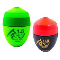 맥상사 솥뚜껑축광 바다 전자구멍찌 O-4호 레드 그린, 레드2.0, 1개