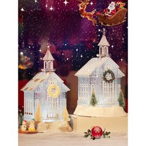 크리스마스 크리스탈교회 장식 인테리어 레트로소품, A 교회 뮤직