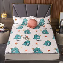 럭셔리 아이스 실크 매트리스 여름 멋진 성인 유아용 침대 수면 매트 키트 90150180cm 킹 사이즈 싱글 더블 침대 보호 패드, 그림 색상, 150x200cm 3개
