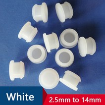 블랙/그레이/클리어/화이트 실리콘 고무 스냅 온 홀 플러그 10 개 2.5mm ~ 14mm 블랭킹 엔드 캡 씰 스토퍼, 03 White_22 13mm
