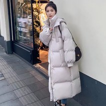 ANYOU 겨울 여자롱패딩 여성 따뜻한 롱패딩 롱 후드 코트