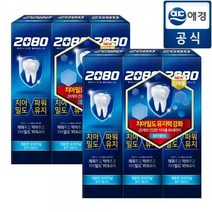 2080 파워쉴드 블루더블민트 120gx6개입, 그린페퍼민트치약 120gx6개입