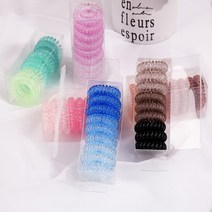 스프링 전화선 머리끈 9개세트 자국없는 전화줄 머리끈