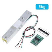 센서 모듈 부품 로드셀 1kg 5kg 10kg 20kg hx711 ad 모듈 무게 센서 arduino 용 전자 저울 알루미늄 합금 무게 압력 센서, 1세트 5kg