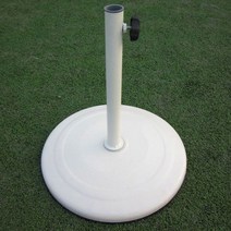 국산 원형 18KG 파라솔 받침대 고정대 꽂이 거치대, 화이트, 1단