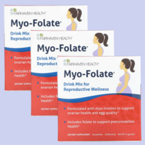 [웰로벌] Fairhavenhealth 미오이노시톨 분말 가루 활성형엽산 미오폴레이트 90팩, 30포 x 3박스(3개월분), 3개