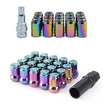 발통마켓 자동차 휠너트 잠금장치 휠볼트 20개 1세트 M12x1.5 락너트, 7각너트M12x1.5, 블랙