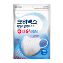 [빠른배송] 크리넥스 KF94 데일리 방역마스크, 1개, 화이트, 1개