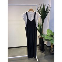 여름신상 무배 골지 플리츠 와이드 멜빵바지 점프수트