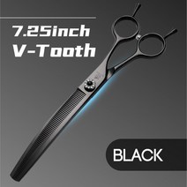 Fenice 전문 곡선 얇은 전단 청커 가위 JP440C 반려동물 개 손질 동물 이발 도구 7.0 인치, [05] black thinner