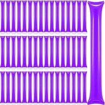 Civaner 48피스 썬더 스틱 팀 스피릿 붐 응원 플라스틱 치어리더 클래퍼 공기 주입식 노이즈 메이커 스포츠 댄스용 퍼플 499972, Purple