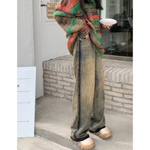 빈티지 구제 청바지 일자바지 여행 봄 와이드 팬츠 긴바지