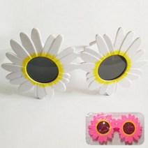 OSY075745꽃모양 안경 화이트 핑크 플라워 썬글라스 계란꽃 핑크꽃 벚꽃 국화 파티용 선글라스 심심하지 않은파티