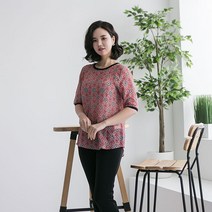 이헌영 부평점 편안하게 입기좋은 배색 디테일 나염 블라우스