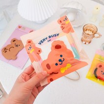 케이크베어 포장봉투 비닐 지퍼백 악세사리 소품 매장, 포장봉투 A.핑크