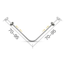 키밍 무타공 코너 샤워커튼봉 ㄱ자 길이조절 화장실 코너샤워커튼봉_[230209EA], 본상품선택, 110-140CM