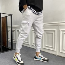 무배 3color 남자 M-3XL 헤비 쭈리 트레이닝 지퍼 밴딩 카고조거팬츠