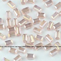 비즈 재료 구슬 jhnby 사각형 오스트리아 크리스탈 48mm 50pcs 사각형 모양 유리 만들기 팔찌 diy 공예 보석 레진공예 웨빙끈, CF409 핑크