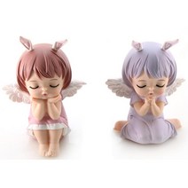 귀여운 아기천사 차량 실내 인테리어 피규어 여친첫차선물 자동차꾸미기, 핑크, 1개