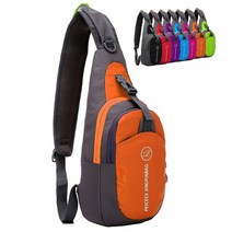 Peicees 방수 슬링 백 크로스바디 체스트 팩 원 숄더 백팩 스포츠 아웃도어 남성 여성 청소년 남아 및 여아용, Tangerine
