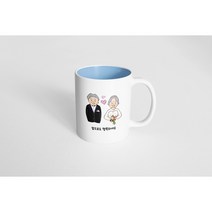 핸드팩토리 리마인드웨딩 앞으로도행복하세요 머그컵, 내부 파스텔 블루, 1개