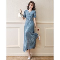 쉬폰 드레스 휴가지 여행 리조트 주름 원피스 캐주얼 바캉스 드레스