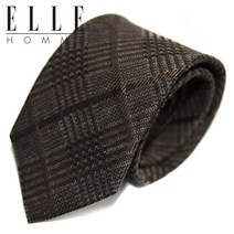 엘르옴므 ELLE homme 엘르옴므 실크넥타이 - 와이드글렌 브라운 8cm