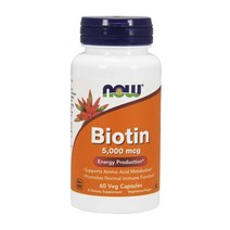 나우푸드 비오틴 5000 mcg 60베지캡슐 BIOTIN 성인남녀 바이오틴, 1개, 기본