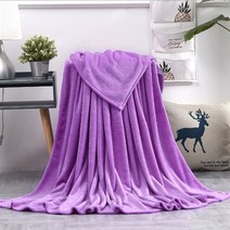 부럽고 따뜻 코럴 플리 겨울 담요 소파 시트 침보 230Gsm 8 사이즈 가볍고 얇은 기계식 워시, Purple, 200x230cm